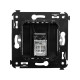 Компьютерная розетка RJ-45 в стену, кат.5e одинарная экранированная, Avanti, черный матовый