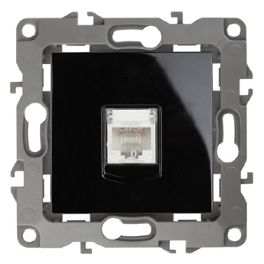 Розетка ЭРА Серия 12 12-3107-06 информационная RJ45 IP20 чёрный