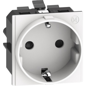 BT Living now Белый Механизм Розетка немецкого стандарта 2К+З 16А автомат клеммы 2 мод.