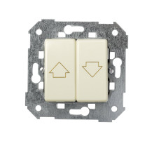 Simon 27 Мех Слоновая кость Кнопочный переключатель для управления жалюзи без блокировки, 10А 250В