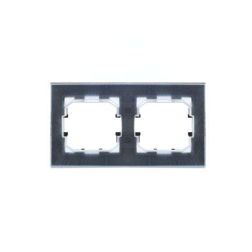 BRITE Рамка 2-мест. IP44 РУ-2-БрС-44 сталь IEK