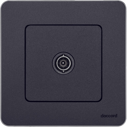 Розетка TV (телевизионная) - Legrand/Daccord Inspiria - проходная - антрацит