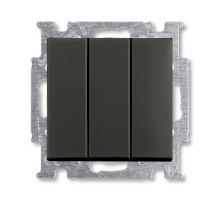 ABB BJB Basic 55 Шато (чёрн) Выключатель 3-клавишный, 16А