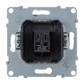 Legrand/Daccord SUNO Алюминий Аудиорозетка с пружинными зажимами одиночная.