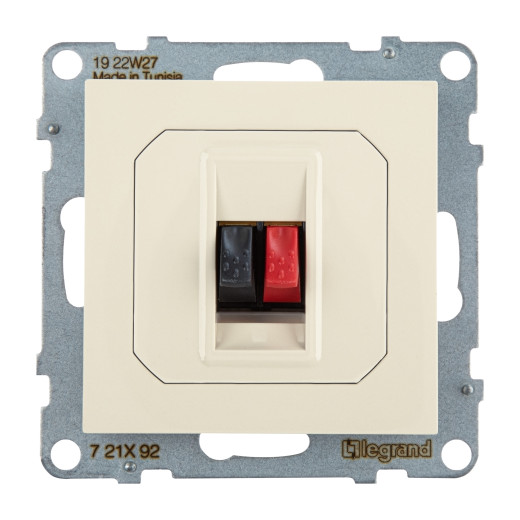 SUNO. Аудиорозетка с пружинными зажимами одиночная. Цвет 