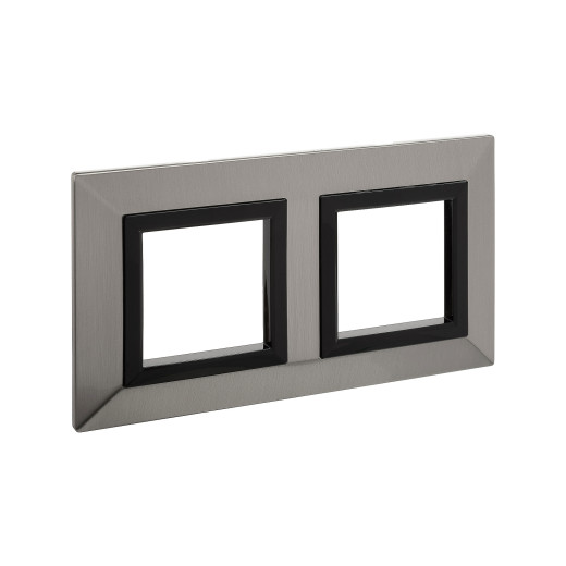 Рамка из металла 2 поста (4 мод.), Avanti, никелированная