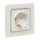 Стокгольм Механизм Розетки 1-местной с/з 16А винтовые клеммы белый с защ. штор. EKF PROxima