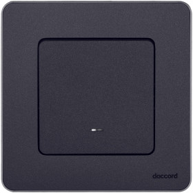 Legrand/Daccord INSPIRIA Антрацит Переключатель одноклавишный с подсветкой/индикацией 10 AX - 250 В.