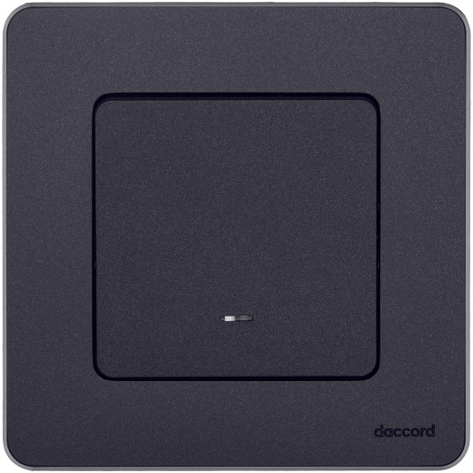 Переключатель одноклавишный с подсветкой/индикацией - Legrand/Daccord Inspiria - 10АХ 250В безвинтовые зажимы - антрацит