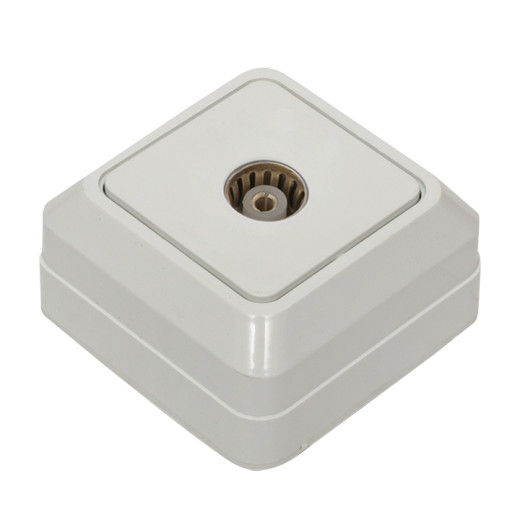 Розетка TV 1-мест. 75Ом 5-862МГц бел. Рим EKF PROxima