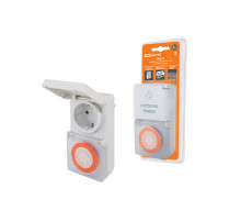 TDM Таймер розеточный ТРМ-03-30мин/24ч-16А-IP44 (суточный, защита от влаги)