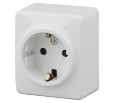 ЭРА Розетка Эксперт 11-2203-01 с заземлением 2P+E Schuko 16A-250В IP20 ОУ белый