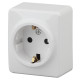 Розетка ЭРА Эксперт 11-2203-01 с заземлением 2P+E Schuko 16A-250В IP20 ОУ белый