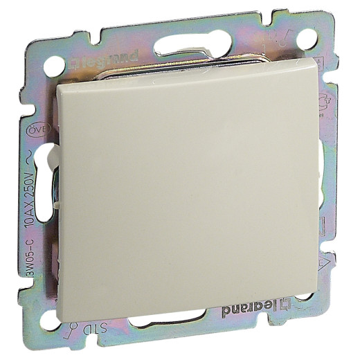 Переключатель одноклавишный - Legrand Valena - 10А 250В схема 6 безвинтовые зажимы - слоновая кость