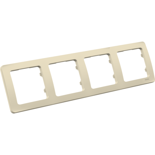 Р404-01 Рамка четырёхместная, скрытой установки, цвет слоновая кость