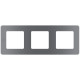 Рамка 3 поста - Legrand/Daccord Inspiria - дымчатый