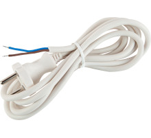 ЭРА Шнур сетевой с вилкой  UX-2x0,75-1,5m-W ПВС 2x0,75мм2 1,5 м белый