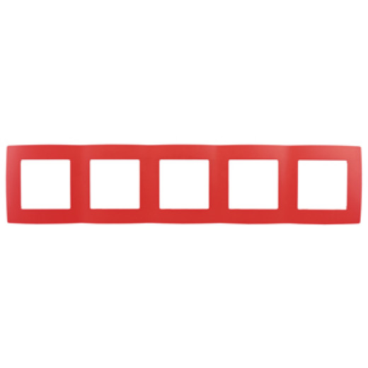 12-5005-23 ЭРА Рамка на 5 постов, Эра12, красный (10/100/1600)