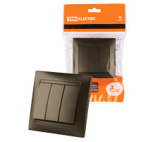 TDM Выключатель 3-х кл. 10А бронза 