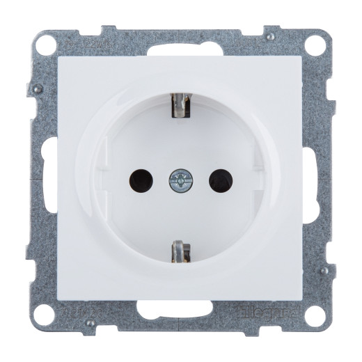 SUNO. Силовая розетка 2К+З 16А 250В с защитными шторками.Безвинтовые зажимы. Цвет 