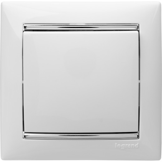 Выключатель одноклавишный - Legrand Valena - 10А 250В схема 1 безвинтовые зажимы - белый