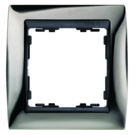 Simon 82 Вороненая сталь/Графит Рамка 2-ая
