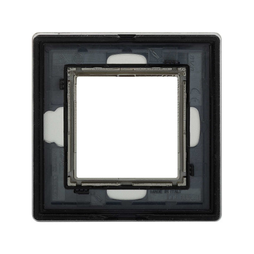 Рамка из алюминия 1 пост (2 мод.), Avanti, серая