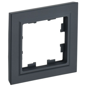 IEK BRITE BASE Графит Рамка 1-м РУ-1-БрГ