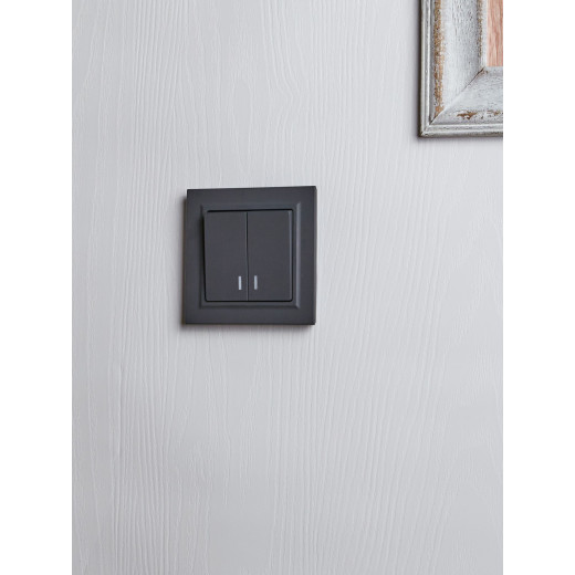 BRITE Выключ. 2-кл. с инд. 10А ВС10-2-1-БрГ граф. IEK