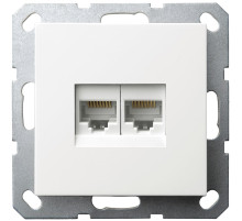 Jasmart G Белый глянцевый Розетка RJ45 2-ая