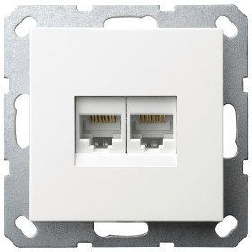 Jasmart G Белый глянцевый Розетка RJ45 2-ая