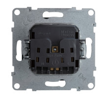 Legrand/Daccord SUNO Антрацит Силовая розетка 2К 16А 250В. Винтовые зажимы.