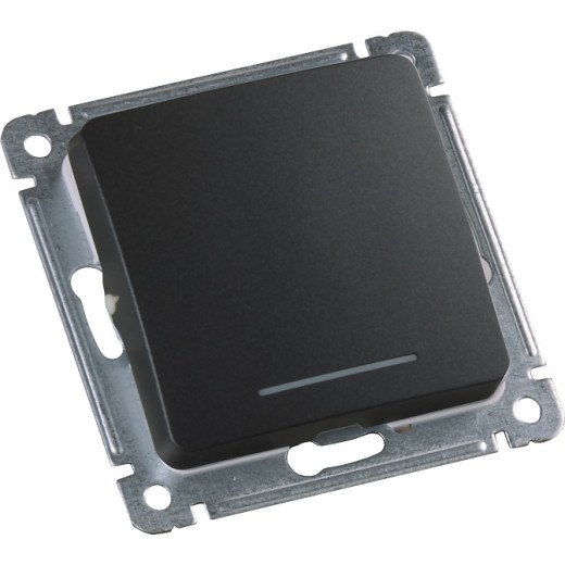 ВС10-462-08 Переключатель скрытой установки, одноклавишный, с индикацией, механизм, цвет черный