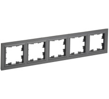IEK BRITE BASE Графит Рамка 5-м РУ-5-БрГ