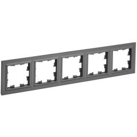 IEK BRITE BASE Графит Рамка 5-м РУ-5-БрГ