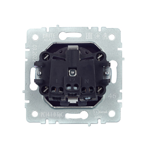 BRITE Роз. с з/к/ш 16А РС14-1-0-БрС сталь IEK