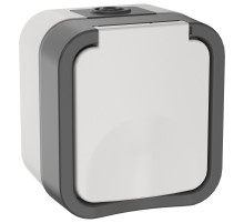 IEK TORS Розетка 1-я с з/к кр. 16А IP55 TS220 белый