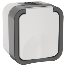 IEK TORS Розетка 1-я с з/к кр. 16А IP55 TS220 белый