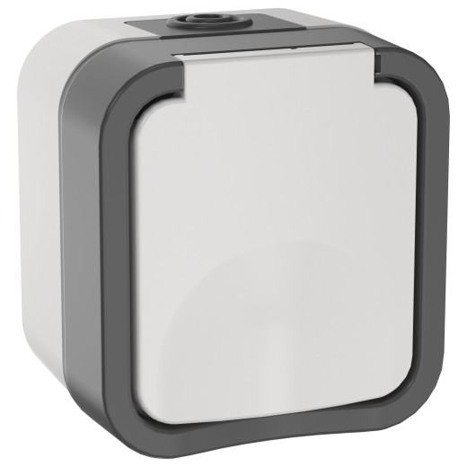 TORS Розетка 1-я с з/к кр. 16А IP55 TS220 сер-бел IEK