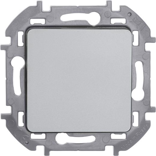 Выключатель одноклавишный - Legrand/Daccord Inspiria - 10АХ 250В безвинтовые зажимы - алюминий