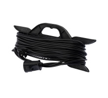 PROconnect Удлинитель-шнур на рамке ПВС 2х0.75, 30 м, б/з, 6 А, 1300 Вт, IP20, черный (Сделано в России)