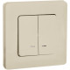 Выключатель двухклавишный с подсветкой/индикацией - Legrand/Daccord Inspiria - 10АХ 250В безвинтовые зажимы - слоновая кость