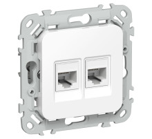 FLITE Роз. 2-я комп. RJ45 кат.5Е UTP РК5е-2-0-ФлБ бел. IEK