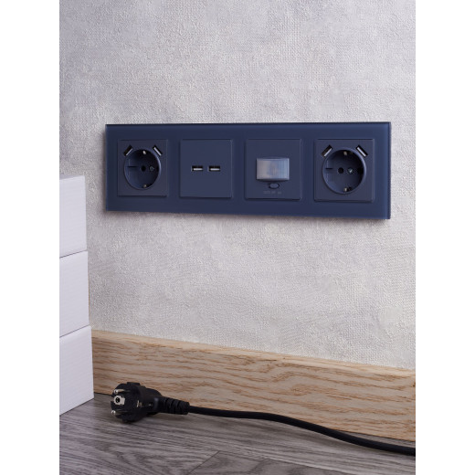 BRITE Роз. с з/к/ш 16А с USB A+A 2,1А РЮш10-1-БрМ мар. IEK