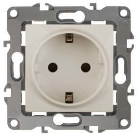 ЭРА Розетка Серия 12 12-2111-02 2P+E Schuko 16A-250В IP20 винт слоновая кость