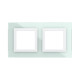 Рамка из натурального стекла 2 поста (4 мод.), Avanti, светло-зеленая