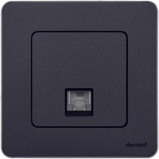 Розетка телефонная RJ11 - Legrand/Daccord Inspiria - антрацит