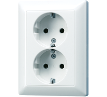 JUNG EcoProfi Белый Розетка 2-ая с/з