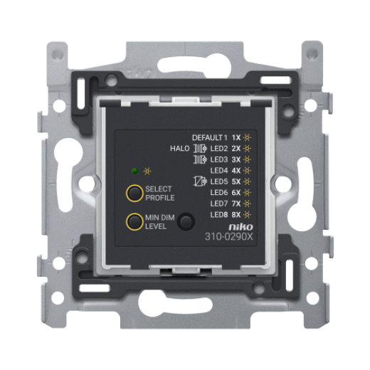 Механизм кнопочного диммера LED, двухпроводной, 3-300 Вт