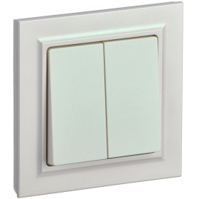 IEK BRITE Жемчуг Выключ. 2-кл. 10А в сб. ВСР10-2-0-БрЖ